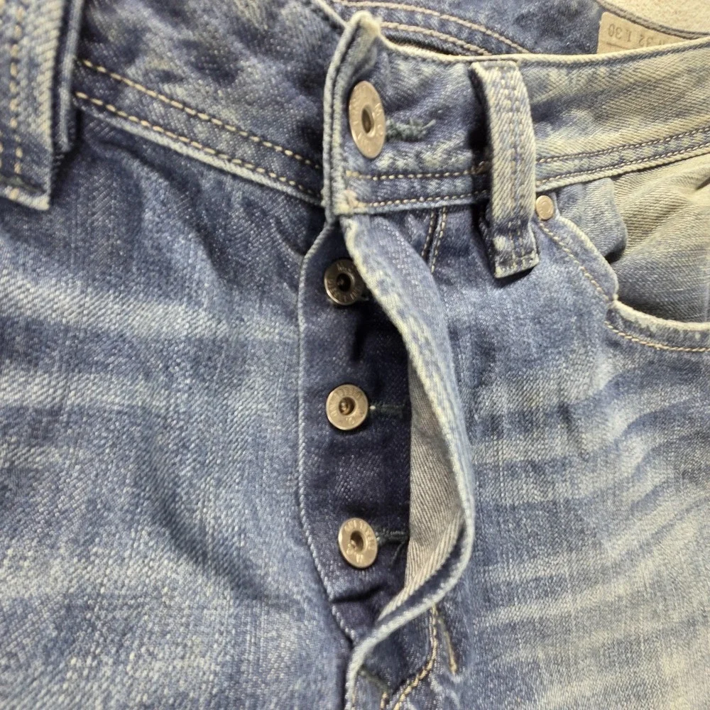 Diesel Jeans Mens 32x30 Blue Larkee Regular Straight Button Fly Distressed 008XR